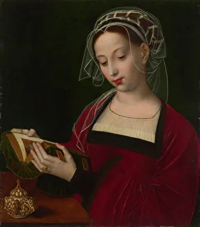 Benson Prints: Mary Magdalene Reading, c. 1525. Artist: Benson, Ambrosius (1495-1550)