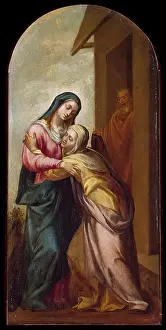 Embrace Prints: Mary Meeting Elizabeth, 1630. Creator: Juan del Castillo