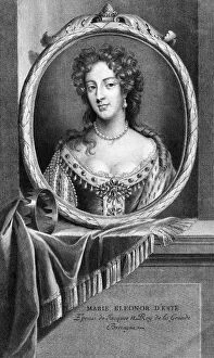 Mary of Modena, Queen Consort of King James II of Great Britain.Artist: S Audran