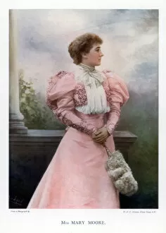 Theatrical Costume Collection: Mary Moore, English actress and theatre manager, 1901.Artist: W&D Downey