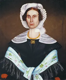 Fringe Prints: Mary P. Fiske, 1838. Creator: John Wilkie