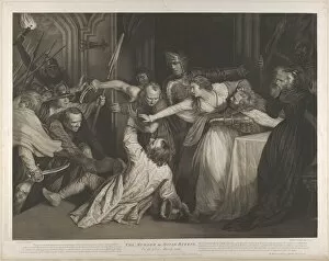 Criminal Collection: Mary, Queen of Scots witnessing the murder of David Rizzio, January 1, 1791. Creator: Isaac Taylor