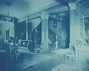 Mary Scott Townsend Prints: Mary Scott Townsend House, Wash. D.C.: Lobby, c1910. Creator: Frances Benjamin Johnston