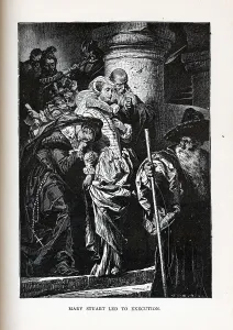 Good Queen Bess Prints: Mary Stuart led to execution, 1882. Artist: Benczur, Gyula (1844-1920)