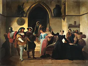 Good Queen Bess Prints: Mary Stuart is sentenced to death, c1827. Creator: Hayez, Francesco (1791-1882)