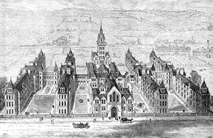 Neo Gothic Prints: The Marylebone Infirmary, Notting-Hill