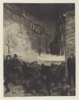 Barricade Collection: Marztage II (March Days II), 1883. Creator: Max Klinger