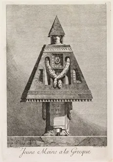 Benigno Bossi Prints: Mascarade a la Grecque: Jeune moine a la Grecque (Plate 9), 1771. Creator