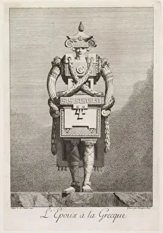 Benigno Bossi Prints: Mascarade a la Grecque: LEpoux a la Grecque (Plate 7), 1771. Creator: Benigno Bossi