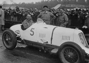 Maserati Prints: Maserati-Straight 8CM 2. 9, Whitney Straight Brooklands International Trophy 1934