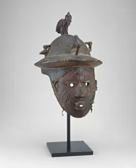 Arts Of Africa Collection: Mask for Egungun (Ere Egungun), Nigeria, Late 19th century. Creator: Unknown