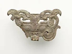 Mask (fragment), Han dynasty, 206 BCE-220 CE. Creator: Unknown Mask (fragment), Han dynasty, 206 BCE-220 CE. Creator: Unknown