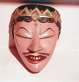 Eyebrows Prints: Mask from Java of Man with Gold Teeth