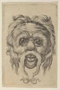 Mask with a Long Mustache Tied with a Ribbon Beneath the Chin, from Divers Masques, ca Mask with a Long Mustache Tied with a Ribbon Beneath the Chin, from Divers Masques, ca