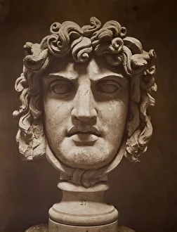 Mask of Medusa (Masque de Méduse), 1862. Creator: Adolphe Braun Mask of Medusa (Masque de Méduse), 1862. Creator: Adolphe Braun