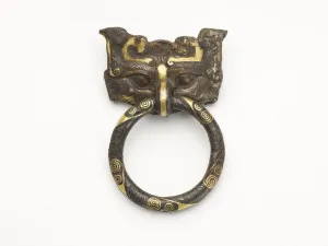 Mask and ring handle, Eastern Zhou dynasty, 5th-4th century BCE. Creator: Unknown Mask and ring handle, Eastern Zhou dynasty, 5th-4th century BCE. Creator: Unknown