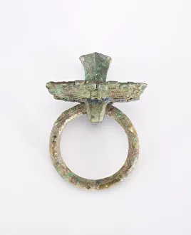 Mask and ring handle, Han dynasty, 206 BCE-220 CE. Creator: Unknown Mask and ring handle, Han dynasty, 206 BCE-220 CE. Creator: Unknown
