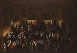 Comedian Gallery: Masked Ball (Il ridotto), Mid of 17th cen.. Creator: Heintz, Joseph, the Younger