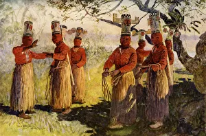 H C Seppings Wright Prints: Masked dancers of Opaina, River Apaporis, Brazil