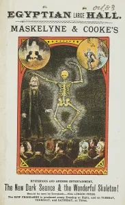 Trick Prints: Maskelyne & Cooke's The New Dark Seance & the Wonderful Skeleton! at the Egyptian Hall