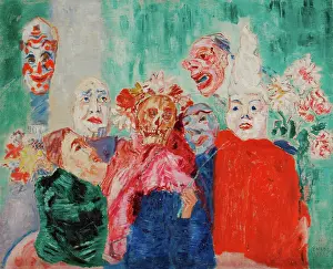 Ensor Prints: Masks, 1925. Creator: Ensor, James (1860-1949)