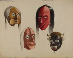 Louis Plogsted Prints: Masks, 1938. Creator: Louis Plogsted