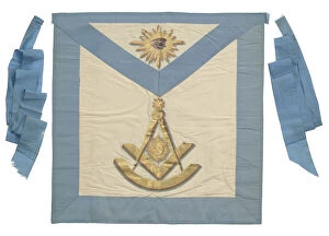 Compass Collection: Masonic apron from the Prince Hall Grand Lodge of Massachusetts, late 18th century