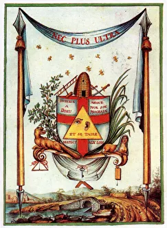 Masonic Lodge Prints: The Masonic Values, 18th century. Artist: Anonymous