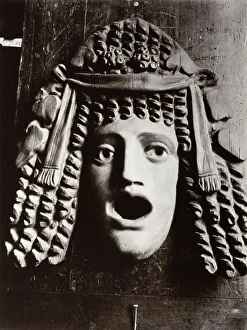 Open Mouth Prints: Masque Antique, 1923, (1956). Creator: Eugene Atget