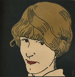 Lipstick Gallery: Masque Aux Cheveux D Or. 1912. Artist: Jean-Emile Laboureur