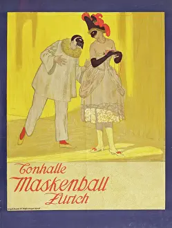 Masquerade ball. Tonhalle Zurich, 1911. Creator: Cardinaux, Emil (1877-1936)