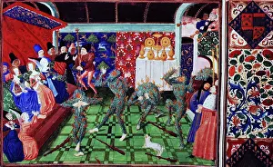 Chronicle Prints: Masquerade at the French court, 1470-1475. Creator: Jean Froissart
