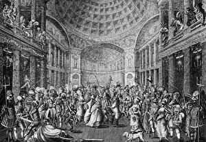 Punchinello Gallery: A Masquerade Scene at the Pantheon, 1773. Artist: Charles White