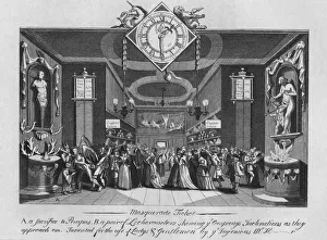 Masquerade Gallery: Masquerade Ticket, 1727, (1827). Creator: Unknown