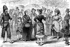 Dresses Prints: Masquerading market folk at the opening of the Southport Market-Hall, 1881. Creator: W. P
