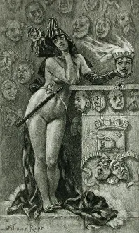 Jester Prints: Masques Parisiens, 1889. Creator: Félicien Rops