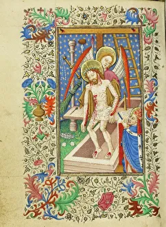 Stigmata Prints: The Mass of Saint Gregory; Book of Hours, about 1430-1440. Creator: Fastolf Master