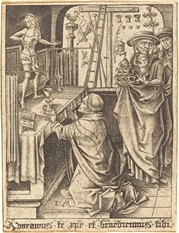 Pope Gallery: The Mass of Saint Gregory, c. 1480 / 1490. Creator: Israhel van Meckenem