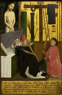 Art Gallery Of Ontario Gallery: The Mass of Saint Gregory, ca 1460. Artist: Marmion, Simon (ca 1425-1489)