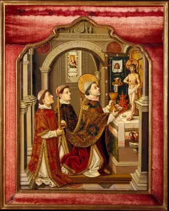 Candle Prints: The Mass of Saint Gregory. Creator: Spanish Painter (ca. 1490-1500)