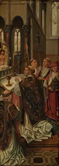 Pope Prints: The Mass of St Gregory, c1505. Creator: Master of the Morrison Triptych