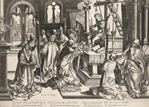Cardinals Hat Prints: Mass of St. Gregory. Creator: Simon Wynhoutsz Frisius