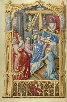 Mass of St Gregory; Poncher Hours, about 1500. Creator: Master of Jacques de Besancon