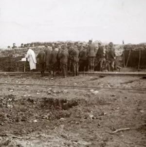 Mass in the trenches, Pervijze, Flanders, Belgium, c1914-c1918