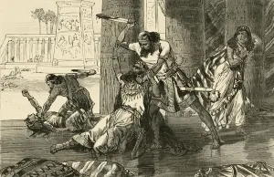 Canaan Gallery: Massacre of the Hivites by Simeon and Levi, 1890. Creator: Unknown