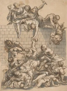 Stone Wall Prints: Massacre of the innocents, 2nd half 16th century. Creator: Unknown