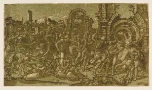 The Massacre of the Innocents (After Raphael), 1544. Creator: Monogrammist NDB (active c The Massacre of the Innocents (After Raphael), 1544. Creator: Monogrammist NDB (active c