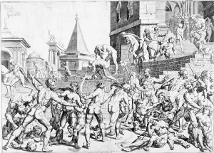 Coornhert Dirck Volkertsen Prints: The Massacre of the Innocents, c1550. Creator: Dirck Volkertsen Coornhert