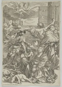 Murdered Prints: Massacre of the Innocents; group of women and children being attacked