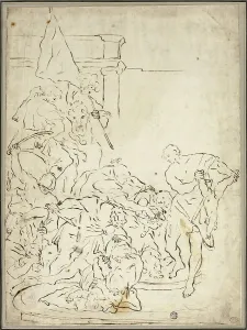 Solimena Francesco Prints: Massacre of the Innocents, n.d. Creators: Francesco Solimena, Lodovico Carracci
